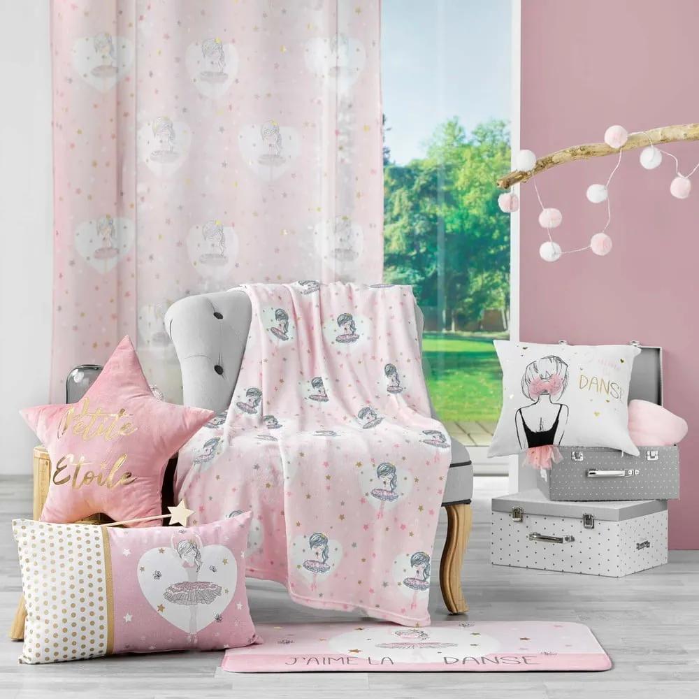 Розово бебешко одеяло от микрофланела 125x150 cm Petite Etoile – douceur d'intérieur