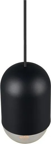 Черно метално висящо осветително тяло ø 11 cm Nara – Reality