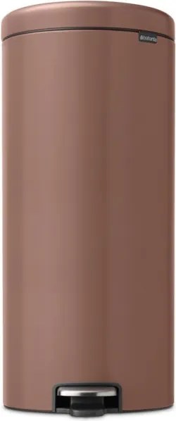 Кош за боклук с педал Brabantia NewIcon 1008853, 30 л, Плавно затваряне, Противоплъзгаща основа, Сатенено покритие, Кафяв