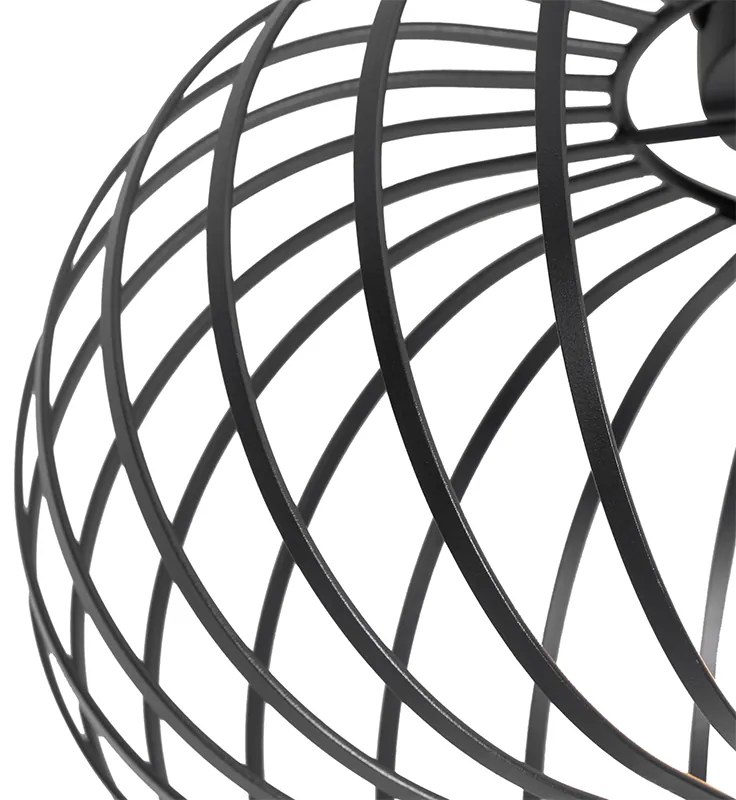 Дизайнерски таванна лампа черна 39 см - Johanna