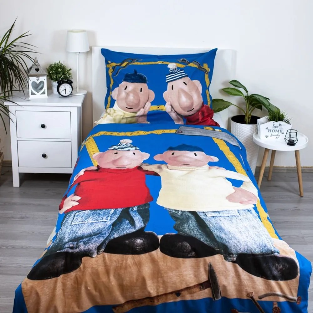 Единично памучно детско спално бельо 140x200 cm Pat a Mat – Jerry Fabrics