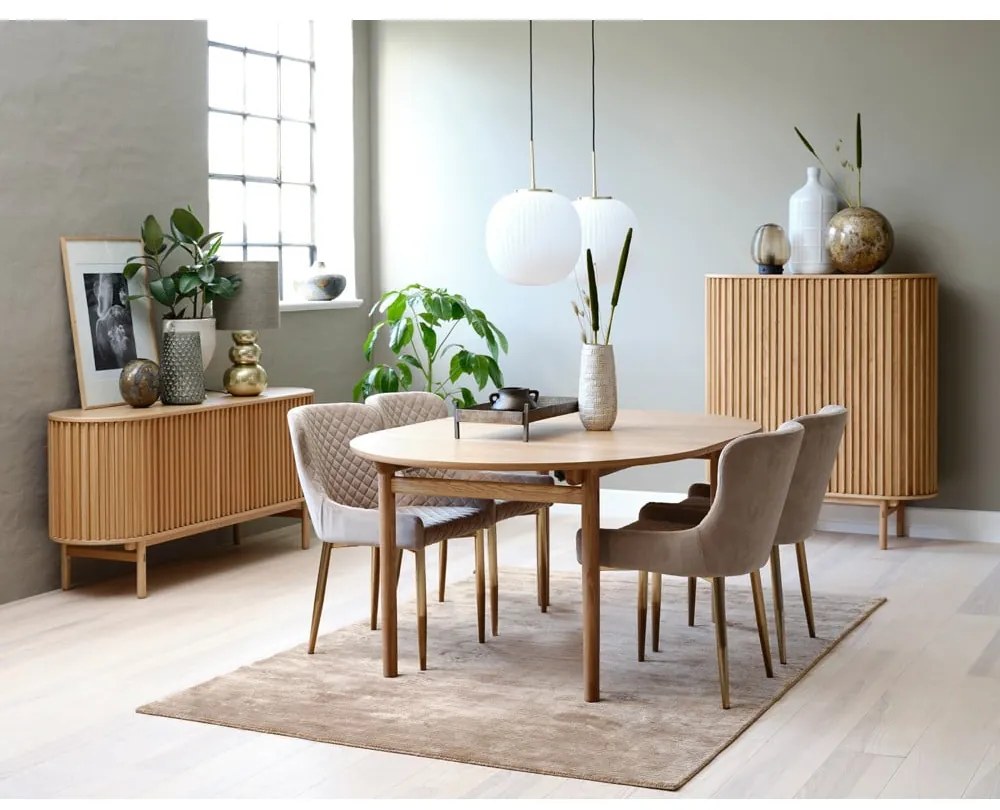 Сгъваема маса за хранене от дъб 100x190 cm Carno - Unique Furniture