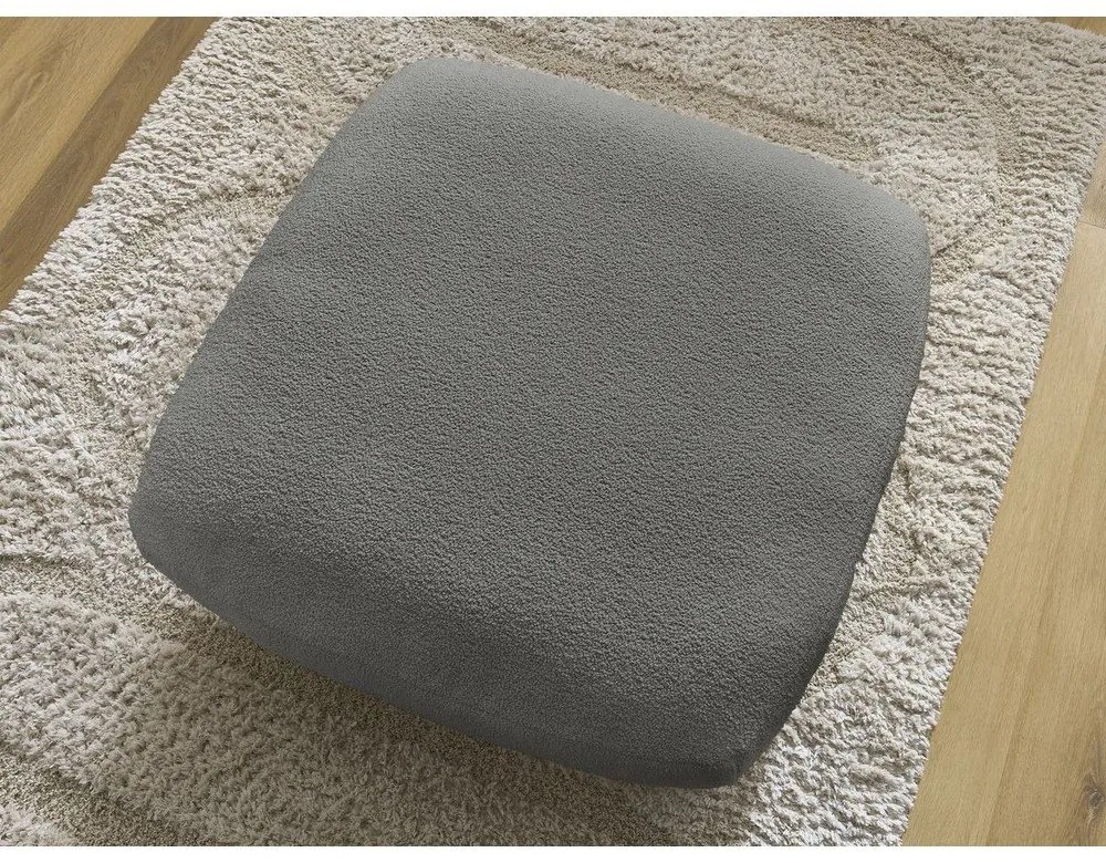 Тъмносива табуретка от прежда с примки от букле Leonore – Bobochic Paris