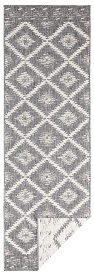 Сив и кремав килим на открито , 80 x 250 cm Malibu - NORTHRUGS