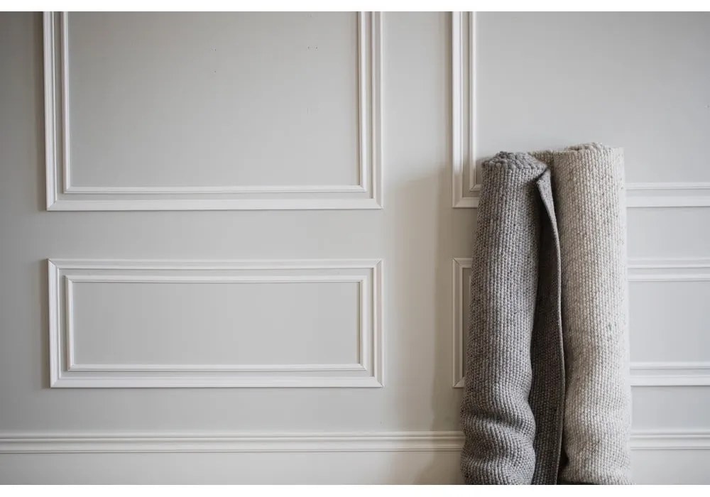 Светлосив вълнен килим 290x200 cm Auckland - Rowico