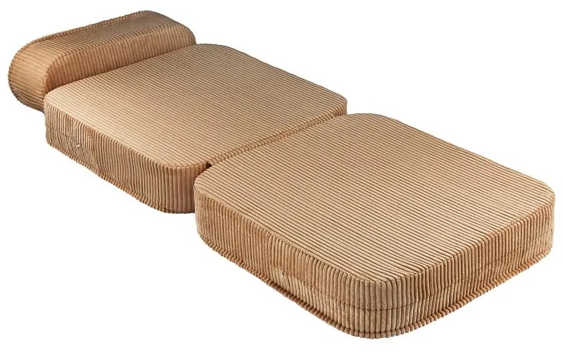 Кафяв детски стол от рипсено кадифе Flip – Wigiwama