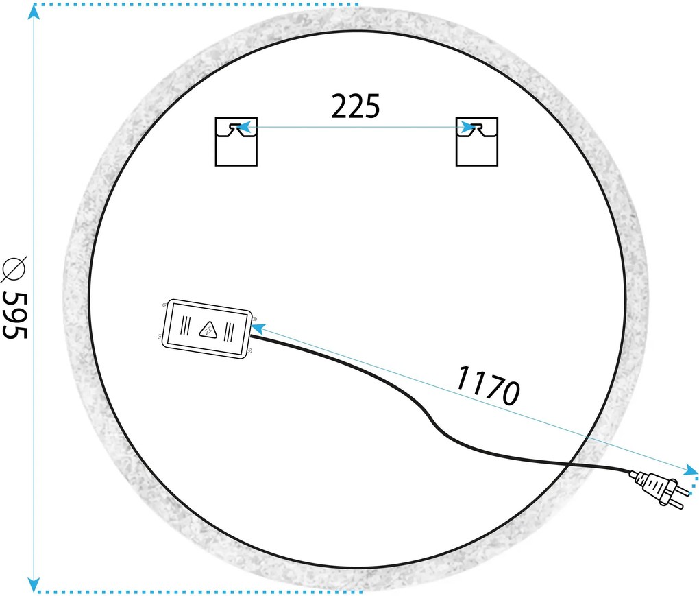 Огледало LED 60cm BL806
