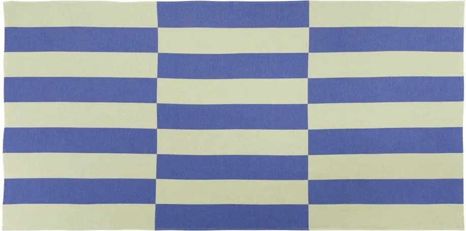 Светложълта/синя памучна плажна кърпа 100x160 cm Su – noo.ma