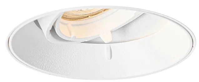 Модерен вграден прожектор бял GU10 кръгъл без рамка - Oneon