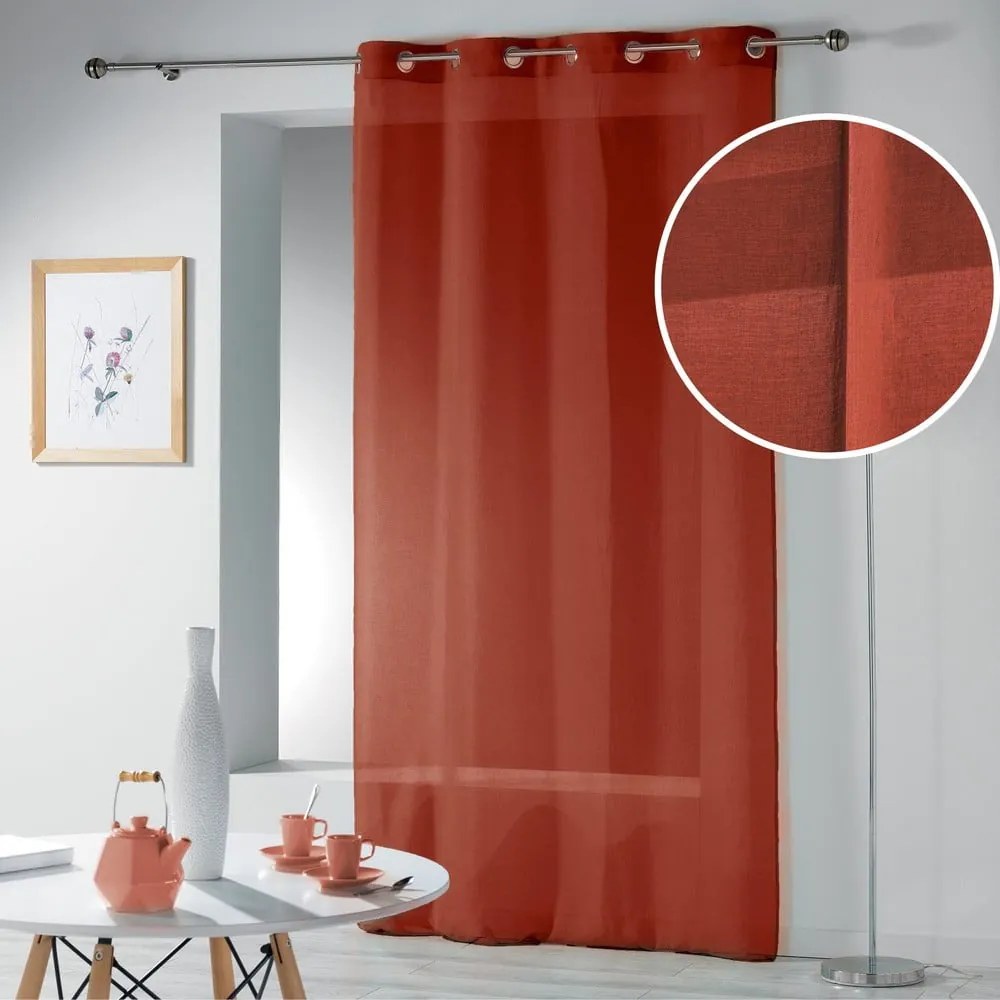 Завеса в цвят теракота 140x240 cm Telma – douceur d'intérieur