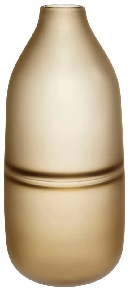 Ваза от кафяво стъкло, матирана, височина 30 cm - Hübsch