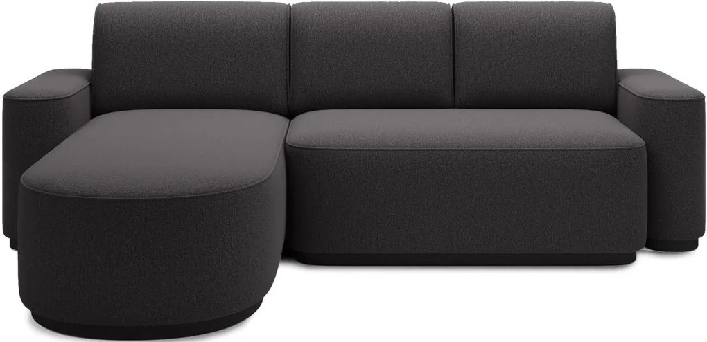 Ъглов диван Luxora-Черно-ляв