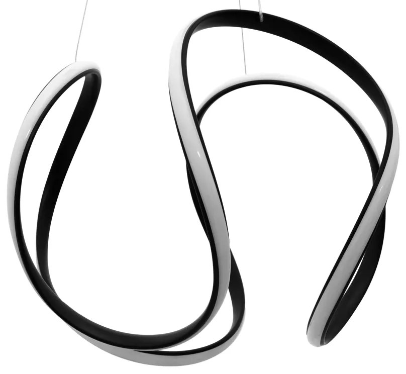 Елегантна модерна LED светлина за таван с дистанционно управление Черен