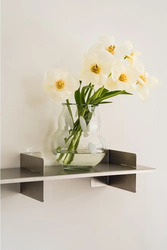 Бяла стъклена ръчна изработка ваза (височина 22 cm) Dam – noo.ma