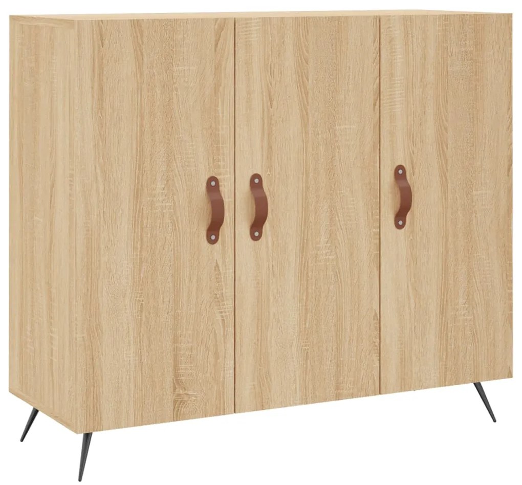 828079 vidaXL Сайдборд, дъб сонома, 90x34x80 см, инженерно дърво