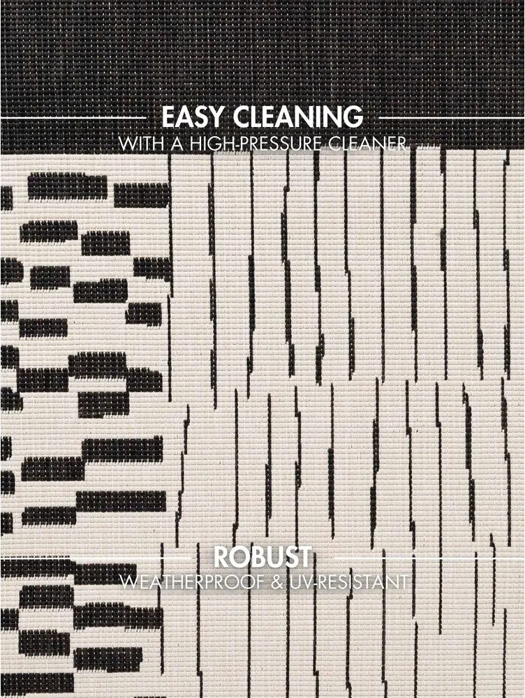 Черен/кремав килим за открито и закрито 160x230 cm Haringey Acacia – Ted Baker