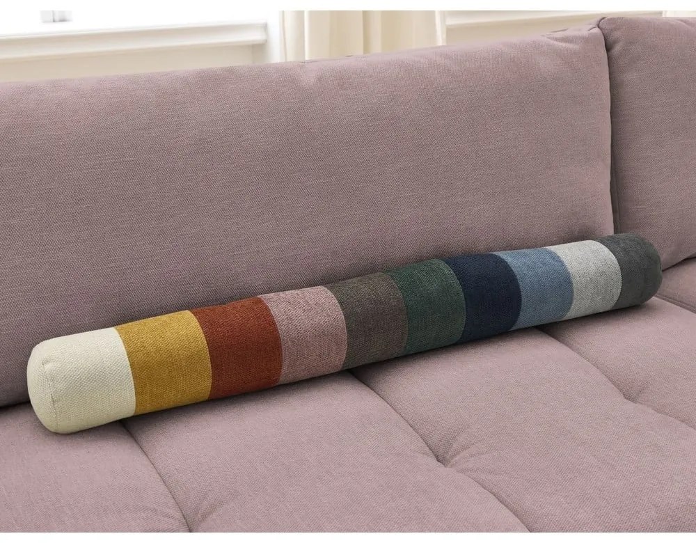 Розов сгъваем/с място за съхранение ъглов диван (десен ъгъл/L форма) Fuji – Bobochic Paris