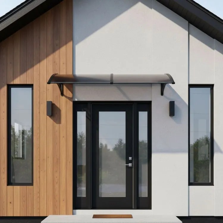 Поликарбонатен двоен навес над входната врата 200 x 100 cm