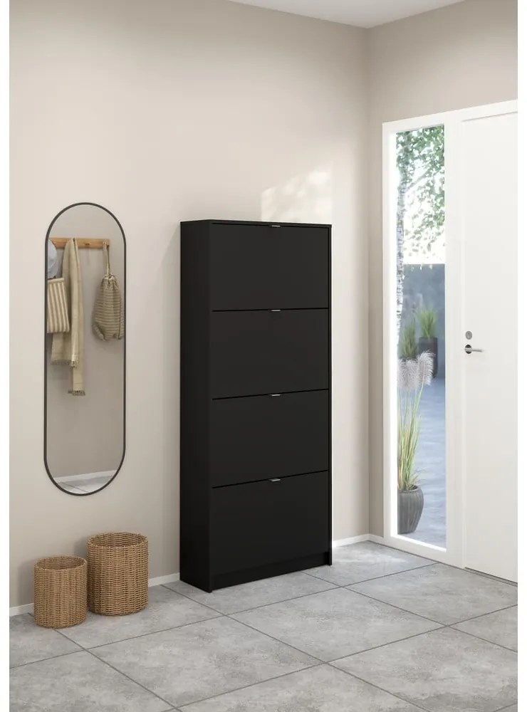 Черна накланяща се стойка за обувки Shoes – Tvilum