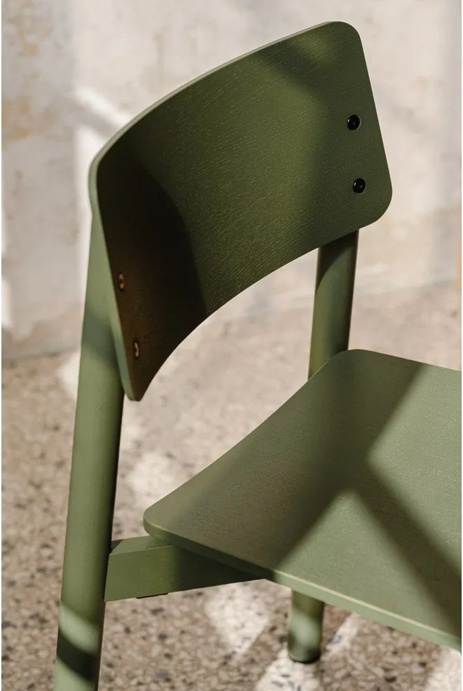 Зелен трапезен стол за подреждане Wem – noo.ma