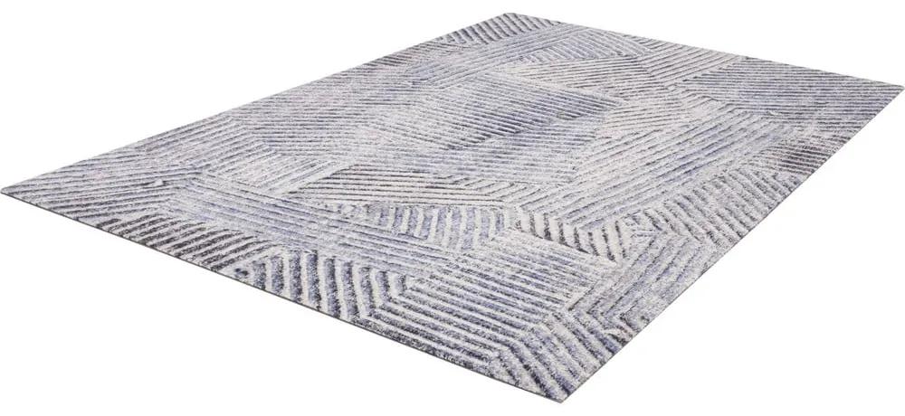 Светлосин вълнен килим 200x300 cm Strokes - Agnella