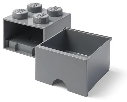 Детска тъмносива кутия за съхранение с чекмедже - LEGO®