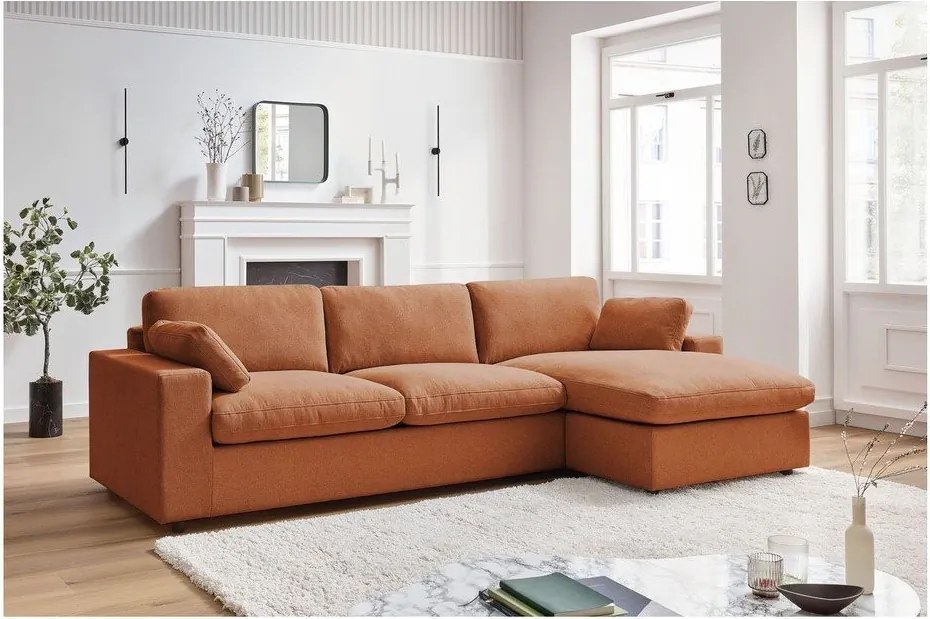 Оранжев ъглов диван Belair – Bobochic Paris