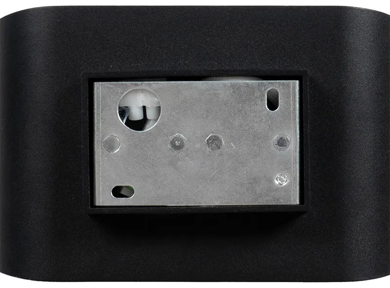 Модерна стенна лампа черна със златист интериор овална - Alone