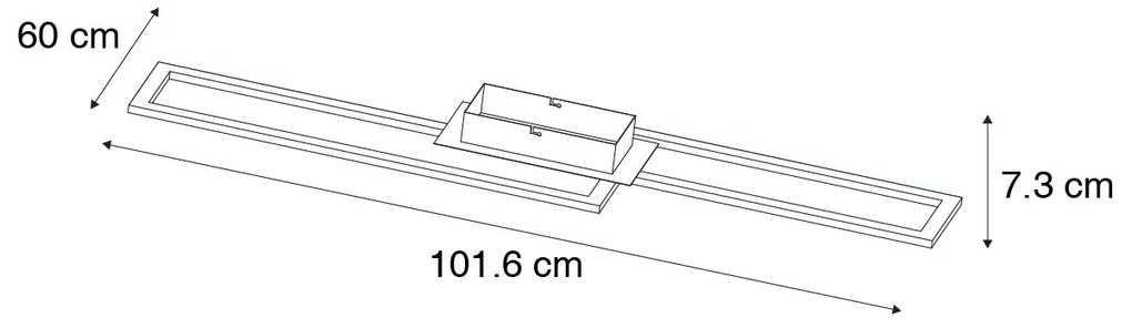 Плафон черен 101см с LED 3-степенно димиране - Георги