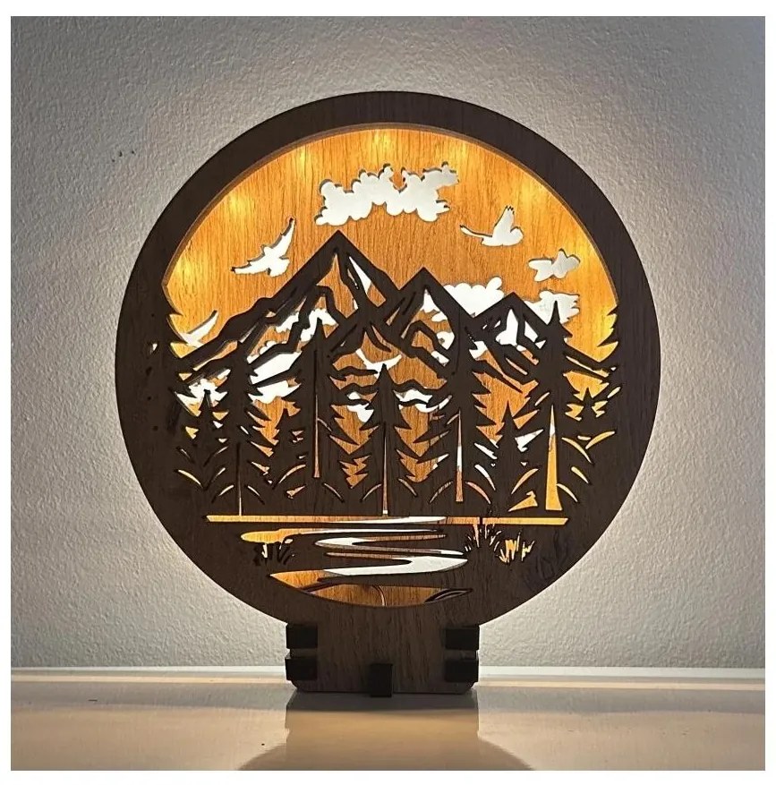 Li-Go 23583/DUB2 - LED димируема настолна декорация LED/12W/230V 20x22 cm дъб