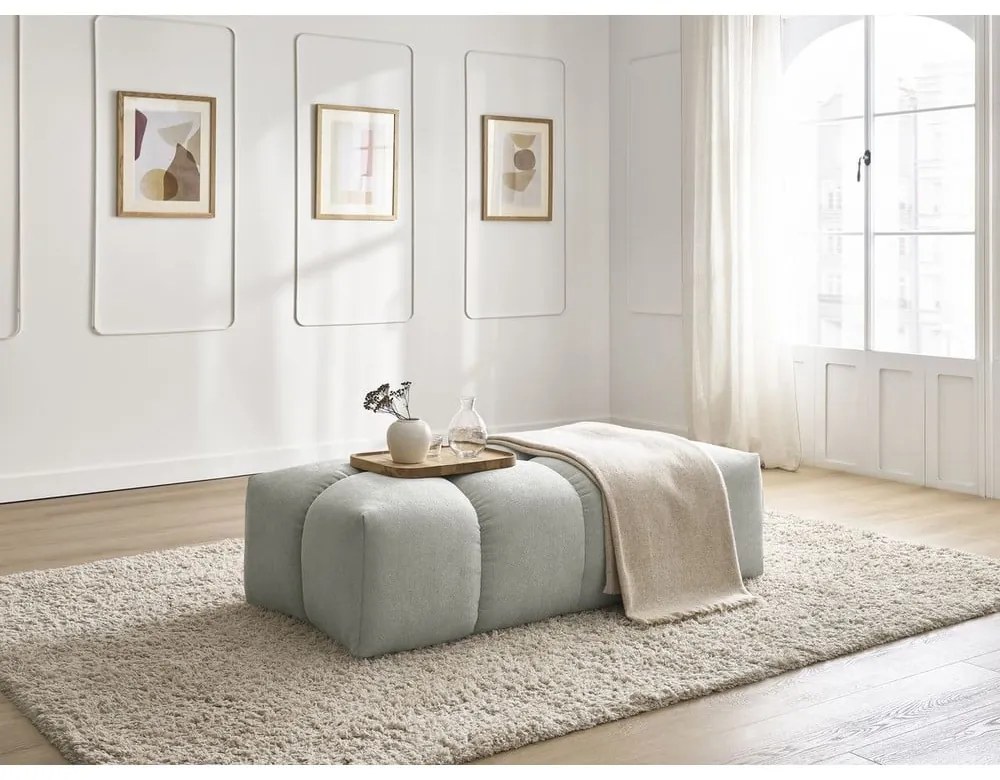 Светлосива табуретка от прежда с примки от букле Everest – Bobochic Paris