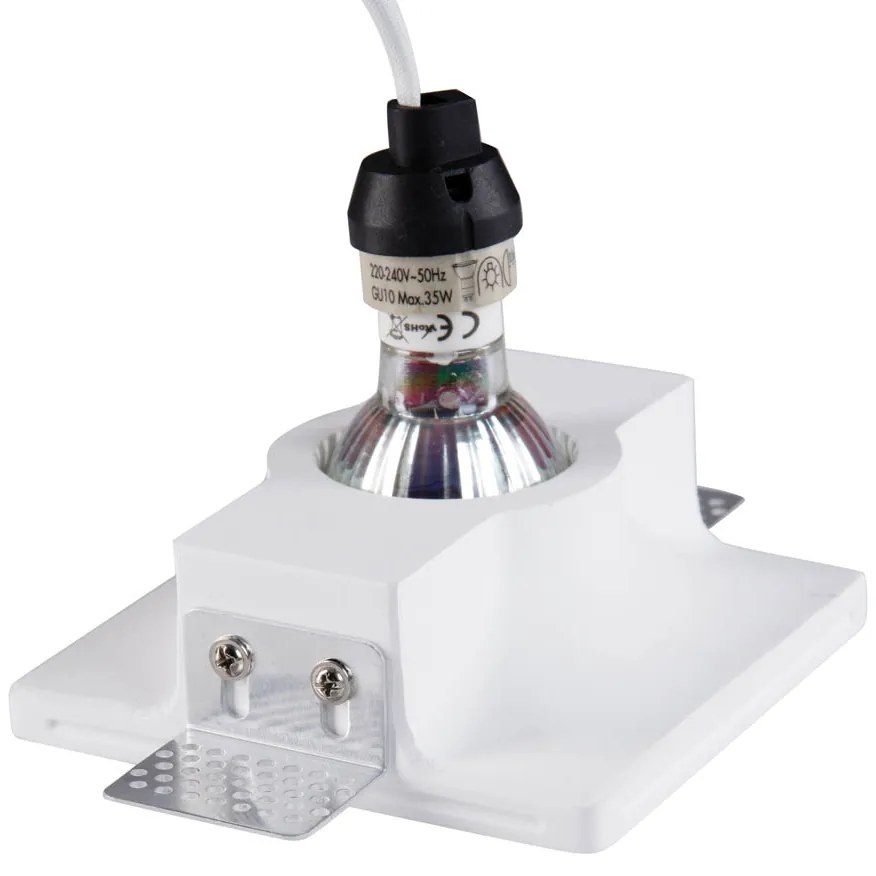 Комплект от 6 вградени спота бели 12 см кръгли - Gypsy Stucco