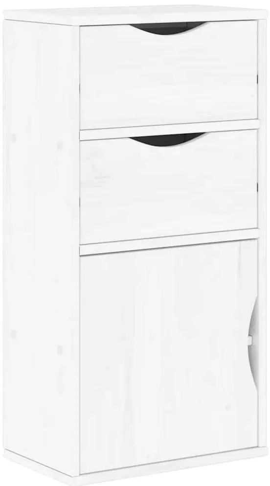 4103598 vidaXL Страничен шкаф с чекмеджета ODDA White 40x24x79 cm