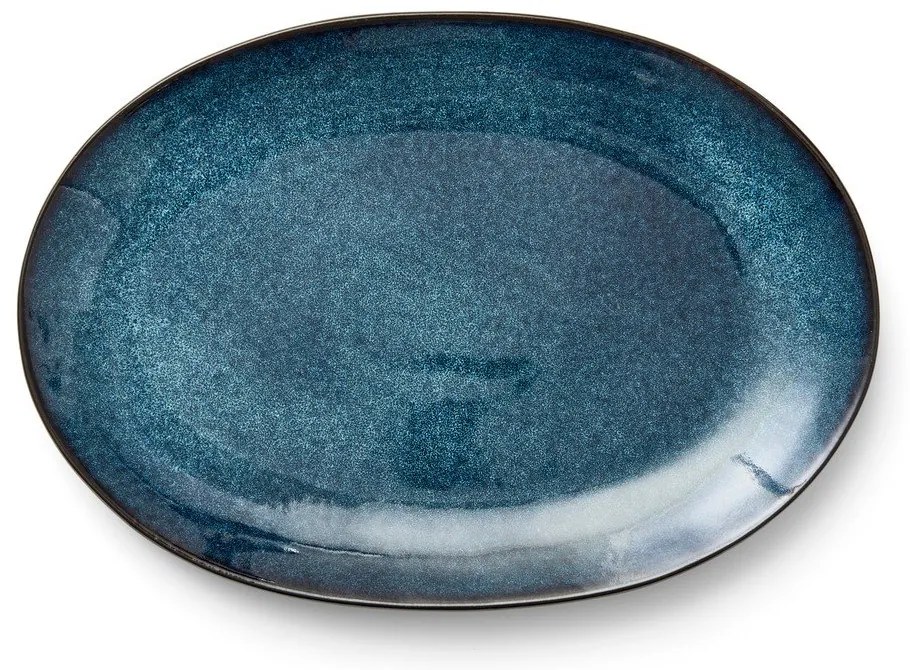 Черна/синя глинена чиния Gastro Dark Blue/Black – Bitz