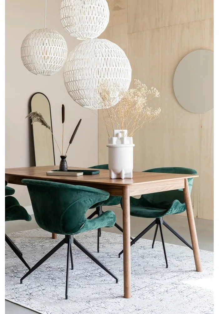 Сгъваема маса за хранене с плот от орехово дърво 90x180 cm Glimps - Zuiver