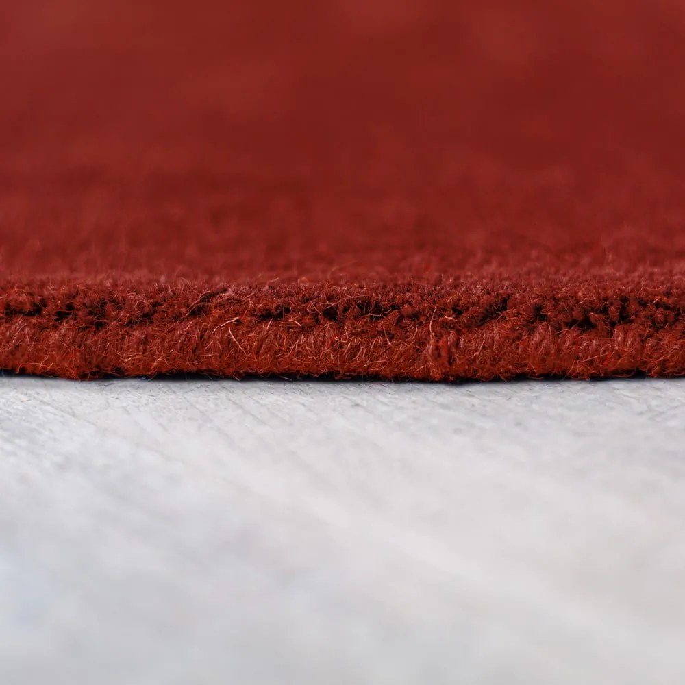 Ръчно изработен вълнен кръгъл килим в тухлен цвят ø 200 cm Mia Segment – Flair Rugs