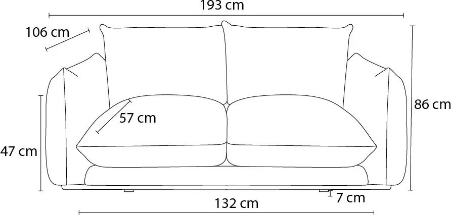 Оранжев диван 193 cm Ernest – Bobochic Paris