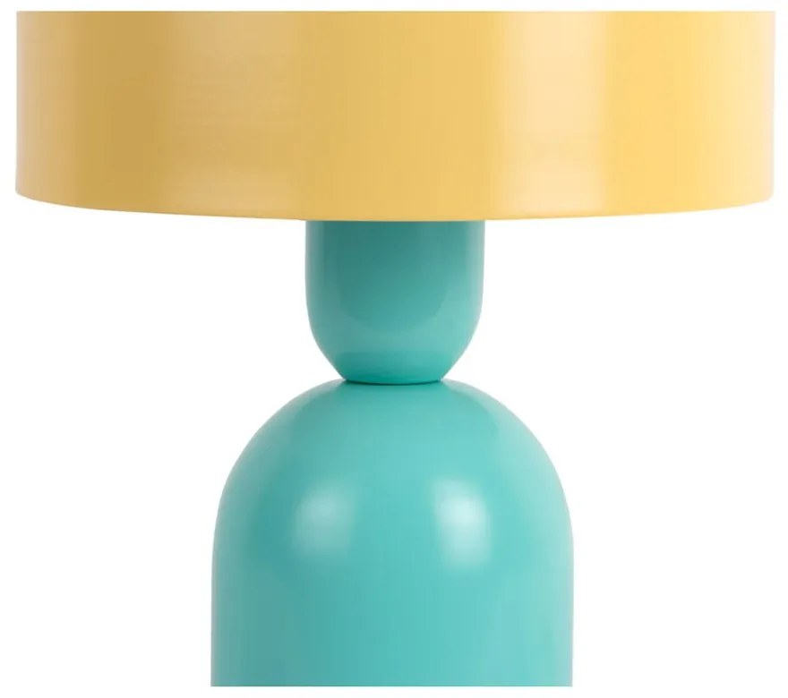 Жълта/тюркоазена настолна лампа (височина 24 cm) Double Funky – Leitmotiv