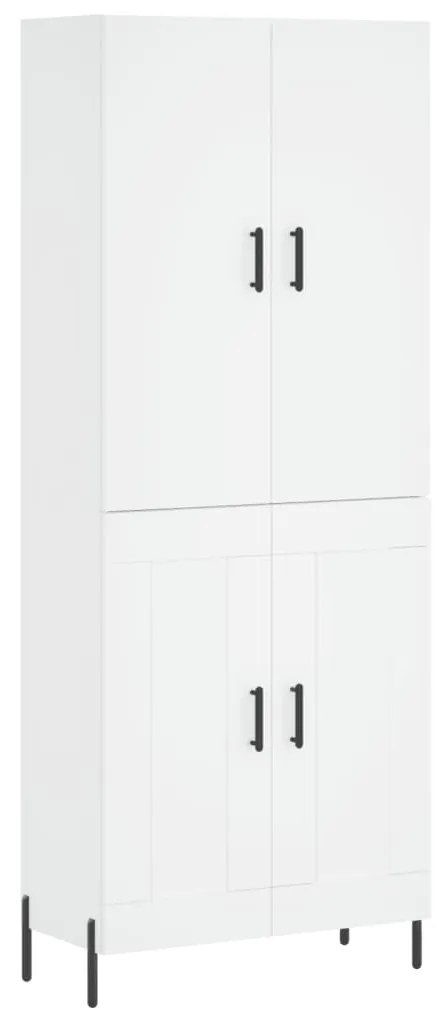 3195795 vidaXL Висок шкаф, бял, 69,5x34x180 см, инженерно дърво