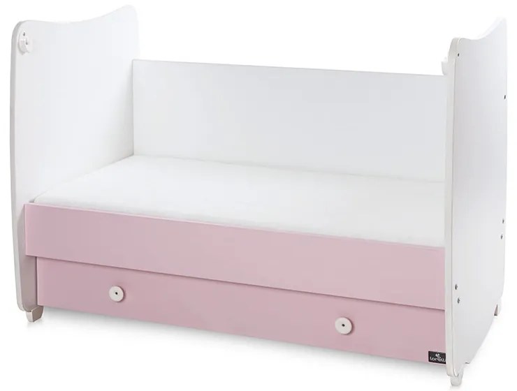 LORELLI Classic Легло-люлка 60/120 см. DREAM БЯЛО/ ORCHID PINK
