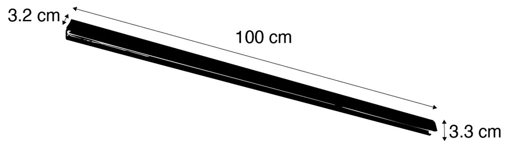 Модерна 3-фазна релса бяла 100 см - 3-фазна