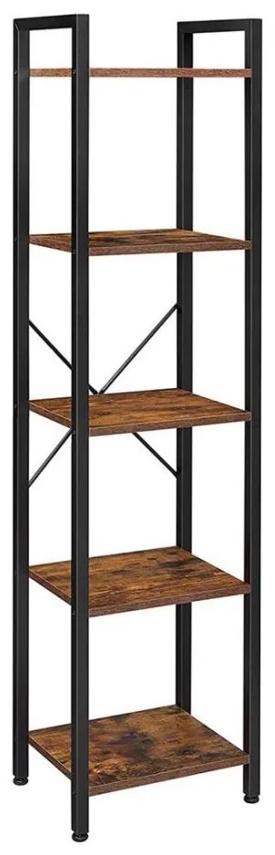 Шкаф за книги NAVARO кафяв/черен