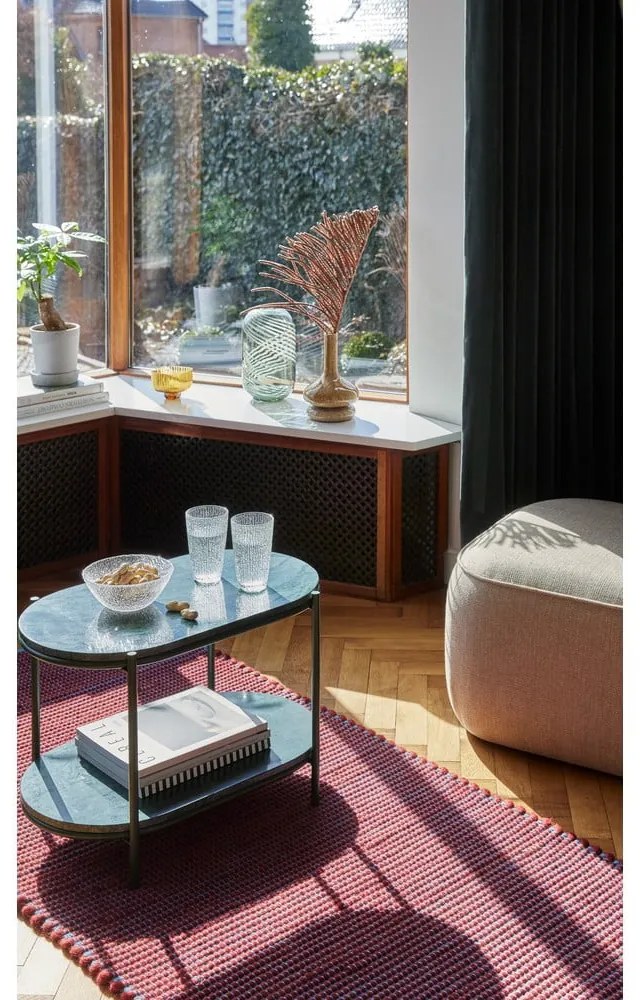 Тъмнозелена мраморна масичка за кафе 34x58 cm Nusa – Hübsch