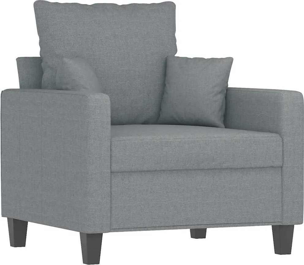 359251 vidaXL Стол кресло светлосив 60 см плат