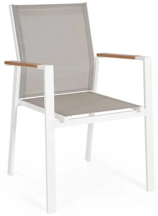 Бели градински столове в комплект от 4 бр. метални Heta – Bizzotto