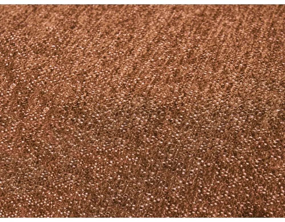 Теракотен шенилов сгъваем/с място за съхранение ъглов диван (ляв ъгъл) Everest – Bobochic Paris