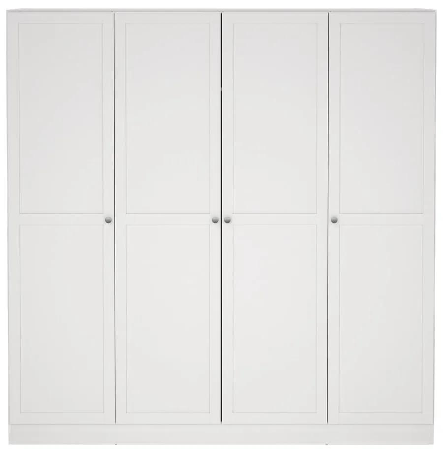 Бял гардероб 195,5x200 cm Billund - Tvilum