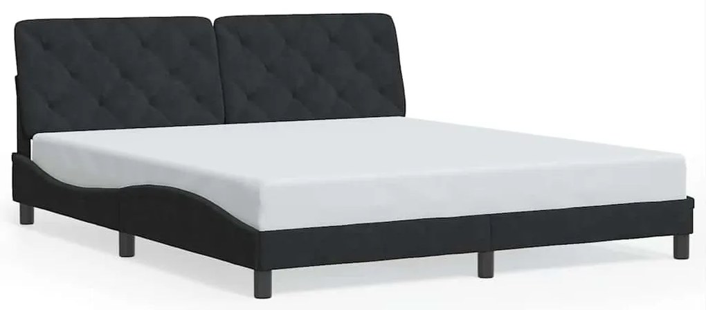 3207937 vidaXL Рамка за легло без матрак, черна, 180x200 см, кадифе