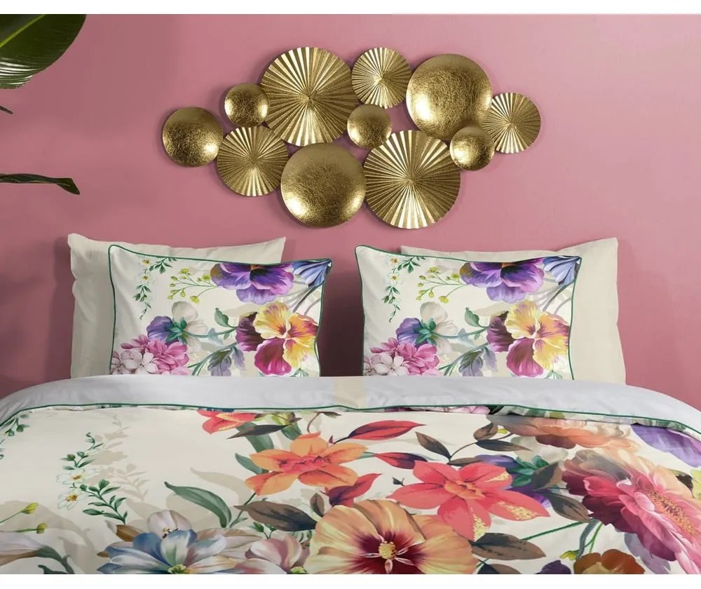 Спално бельо от органичен памук за двойно легло Flower Garden, 200 x 200 cm Organic - Descanso