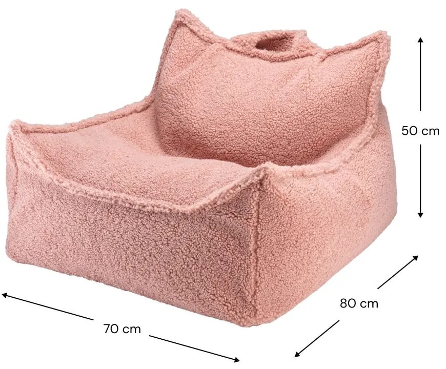 Розов детски пуф от букле Chair – Wigiwama